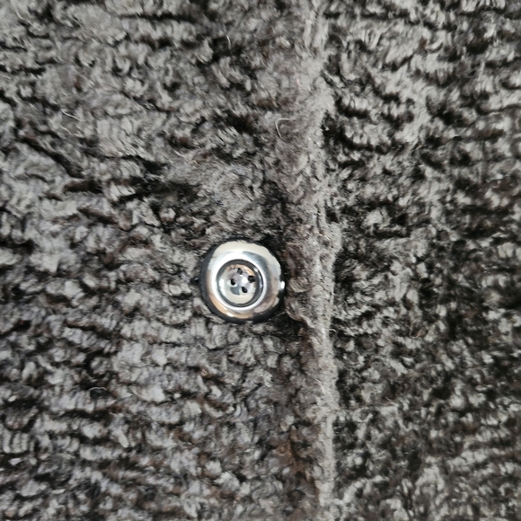 Vintage Luba Black Faux Fur Jacket Women Size L  Cozy Retro Classic Coat - Picture 3 of 16